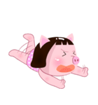 PookPik Pig Girl (english)（個別スタンプ：40）