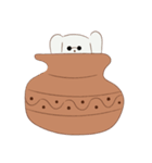Cotton dog and bunny friend（個別スタンプ：1）