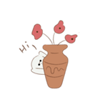 Cotton dog and bunny friend（個別スタンプ：2）