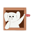 Cotton dog and bunny friend（個別スタンプ：4）