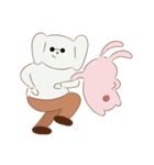 Cotton dog and bunny friend（個別スタンプ：15）