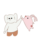 Cotton dog and bunny friend（個別スタンプ：16）