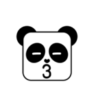 Cute Face and Panda（個別スタンプ：6）