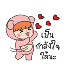 Pink bear (Girls)（個別スタンプ：25）