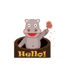 Very Cute Brown Hipopo Animated（個別スタンプ：5）