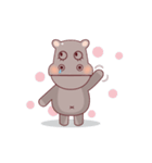 Very Cute Brown Hipopo Animated（個別スタンプ：7）