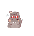 Very Cute Brown Hipopo Animated（個別スタンプ：9）