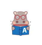 Very Cute Brown Hipopo Animated（個別スタンプ：21）