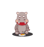 Very Cute Brown Hipopo Animated（個別スタンプ：22）