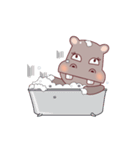 Very Cute Brown Hipopo Animated（個別スタンプ：23）