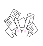 うさこと友達A (嬉)（個別スタンプ：2）