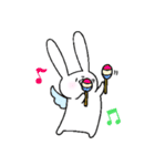 うさこと友達A (嬉)（個別スタンプ：4）