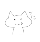 シンプルなねこさん（個別スタンプ：1）