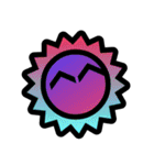 Neon color face（個別スタンプ：9）