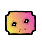 Neon color face（個別スタンプ：19）