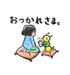 女の子とイモムシの日常（個別スタンプ：16）