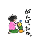 女の子とイモムシの日常（個別スタンプ：33）