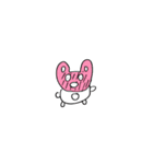 Round Bunnies Twogether_Eng ver.（個別スタンプ：5）