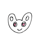 Round Bunnies Twogether_Eng ver.（個別スタンプ：7）