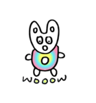 Round Bunnies Twogether_Eng ver.（個別スタンプ：12）