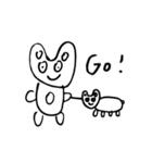 Round Bunnies Twogether_Eng ver.（個別スタンプ：25）