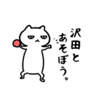 沢田さん専用スタンプ（白猫）（個別スタンプ：3）