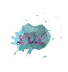 Watercolor word（個別スタンプ：4）