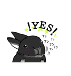 モナカです（黒ウサギ）（個別スタンプ：1）