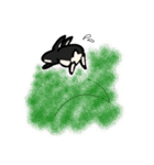 モナカです（黒ウサギ）（個別スタンプ：30）