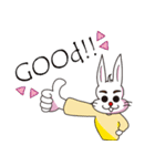 PP yellowish rabbit（個別スタンプ：11）