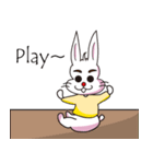PP yellowish rabbit（個別スタンプ：40）
