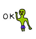 Alien green life (en)（個別スタンプ：4）