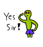 Alien green life (en)（個別スタンプ：6）