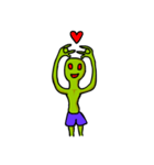 Alien green life (en)（個別スタンプ：14）