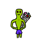 Alien green life (en)（個別スタンプ：18）