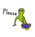 Alien green life (en)（個別スタンプ：22）