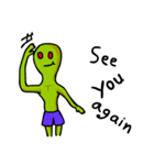 Alien green life (en)（個別スタンプ：23）