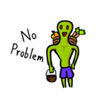 Alien green life (en)（個別スタンプ：28）