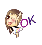 Girl's Red Cheeks（個別スタンプ：4）