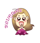 Girl's Red Cheeks（個別スタンプ：9）
