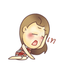 Girl's Red Cheeks（個別スタンプ：28）