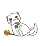 New-Scottish Fold-White Rabbit2（個別スタンプ：25）