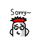 Cute boy red head (en)（個別スタンプ：3）