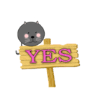 まんまるネコくぅちゃんの1日（個別スタンプ：11）