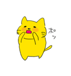 黄色のねこタロー（個別スタンプ：10）