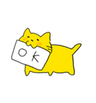 黄色のねこタロー（個別スタンプ：20）