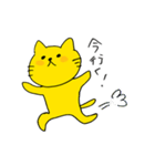 黄色のねこタロー（個別スタンプ：34）