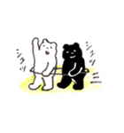 白クマと黒クマ - 2（個別スタンプ：31）