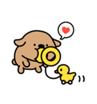 可愛い犬と出会った！おしゃぶりドドちゃん（個別スタンプ：16）