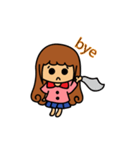 Curly girl's daily life（個別スタンプ：1）
